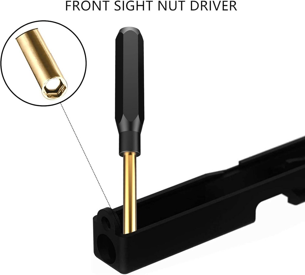 ‎ Front Sight Tool Set for Glock with Disassembly Punch Tool