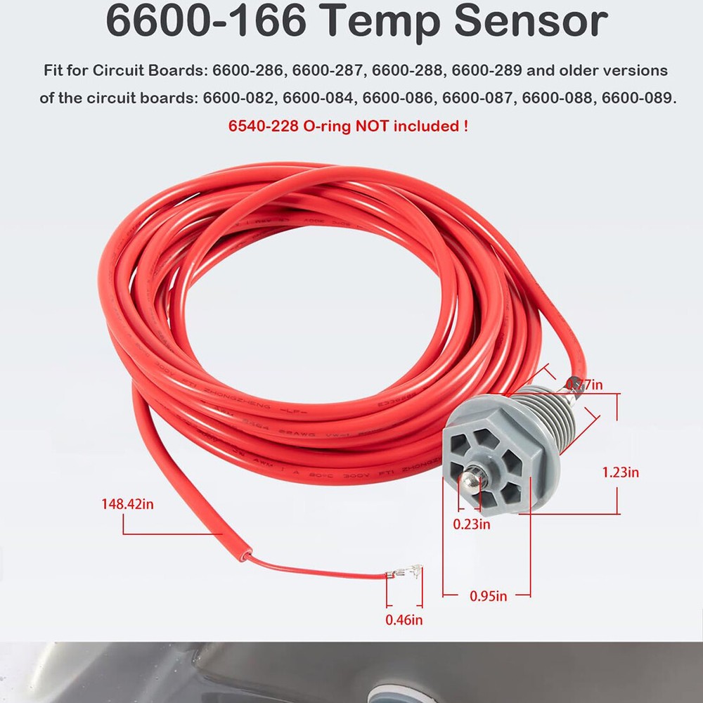 for Jacuzzi Sundance Spa Temperature Sensor Curled Finger Temp Sensor 6600-166