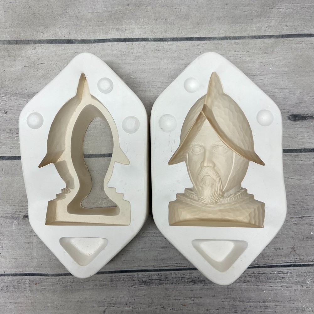 Vintage 1971 Duncan Ceramic Casting Mold Wizard Head Bust #420