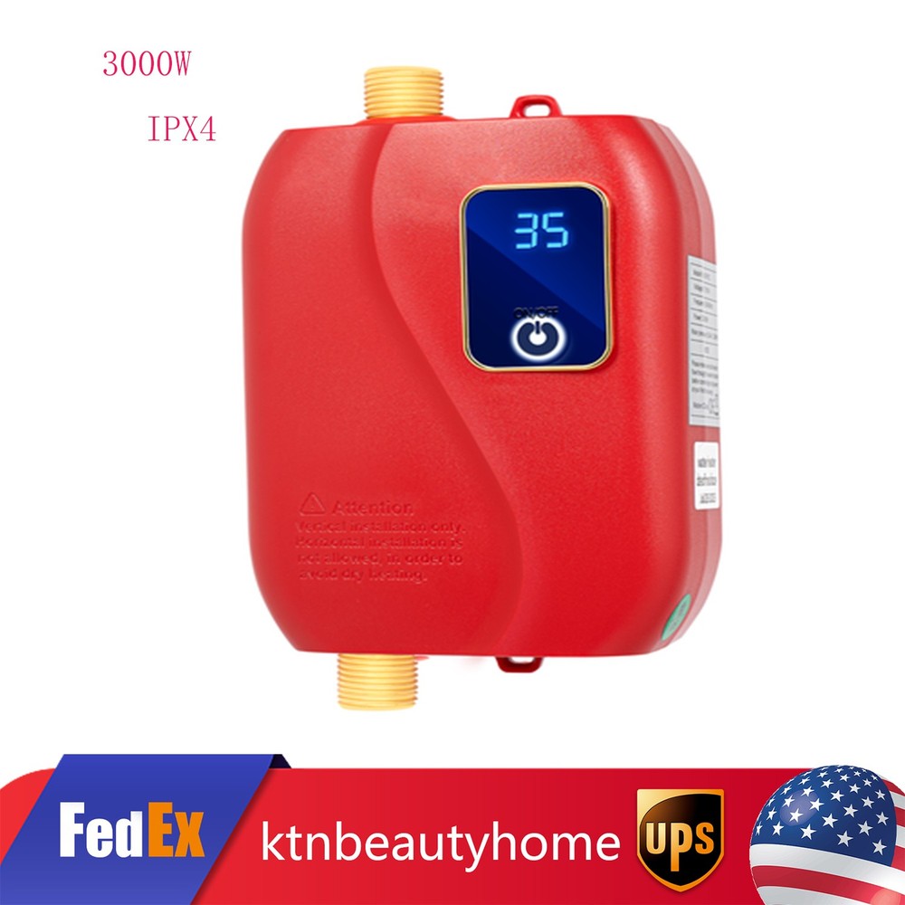 110V Instant Electric Tankless Hot Water Heater Shower Kitchen Bathroom Portable