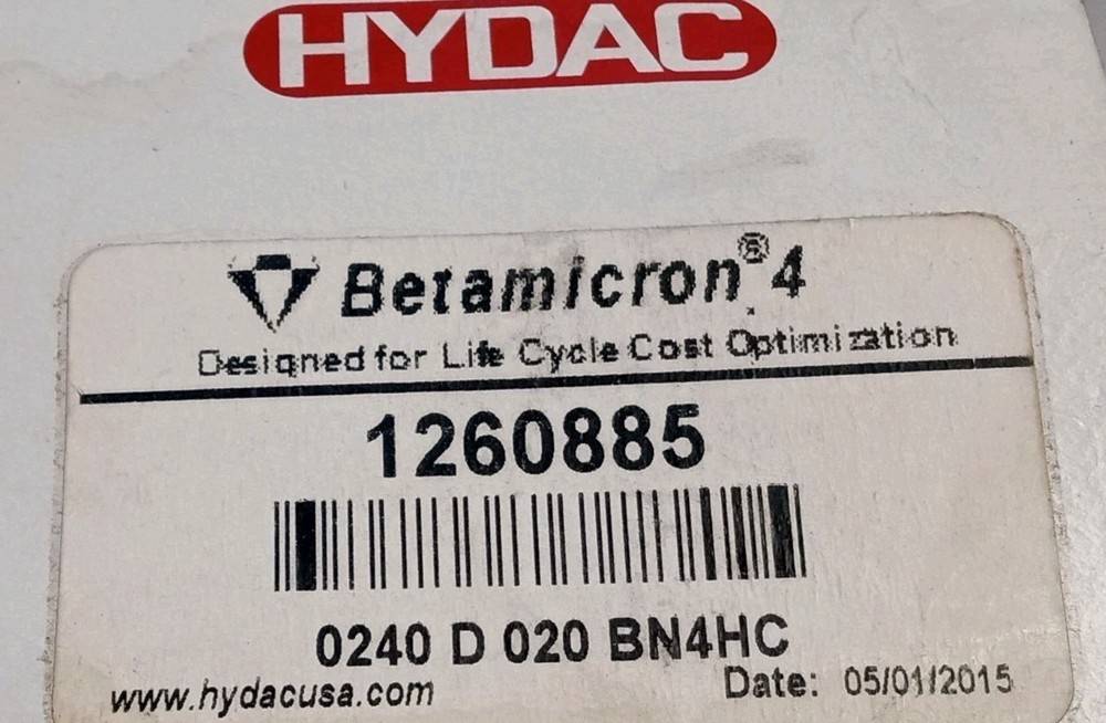 New HYDAC Betamicron 4 Hydraulic Filter Element 1260885