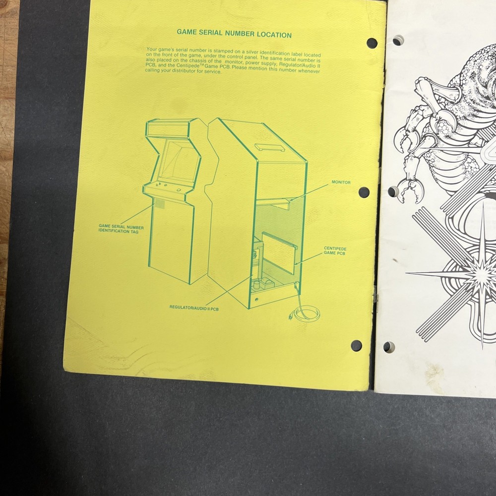 ORIGINAL-ATARI-CENTIPEDE-OPERATION, MAINTENANCE & SERVICE MANUAL