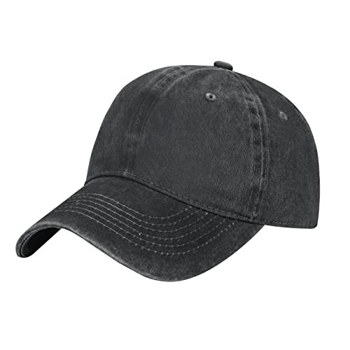 Custom Baseball Cap Personalized Adjustable Soft Cotton Black & No Custom