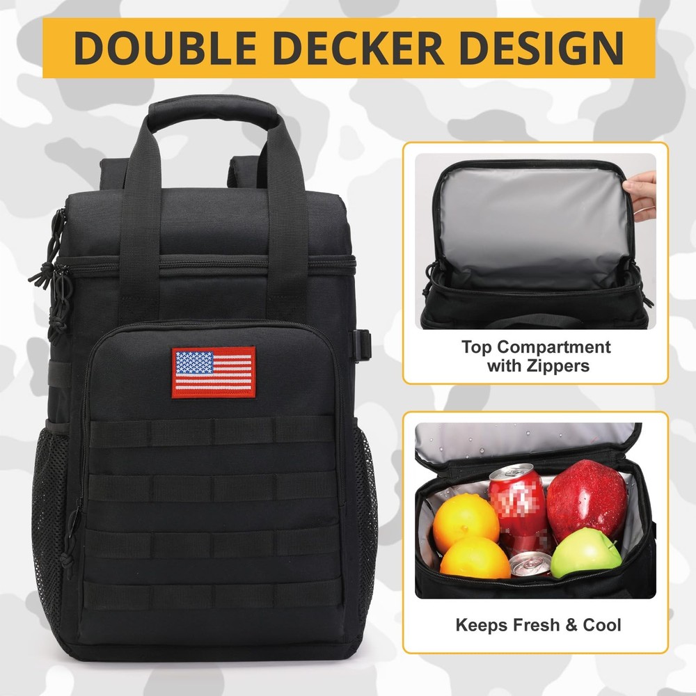 Tactical Backpack Cooler,Lunch Backpacks for Men Work with Handle，Soft Cooler...