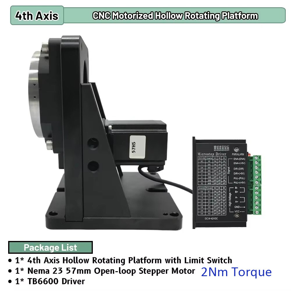 4th Axis Motorized Hollow Rotating Platform Indexing Rotary Can Replace DD MOTOR