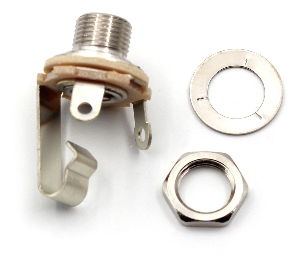 Switchcraft 1/4 Mono Jack Input Output w Mounting Hardware #11 - SINGLE (1X)