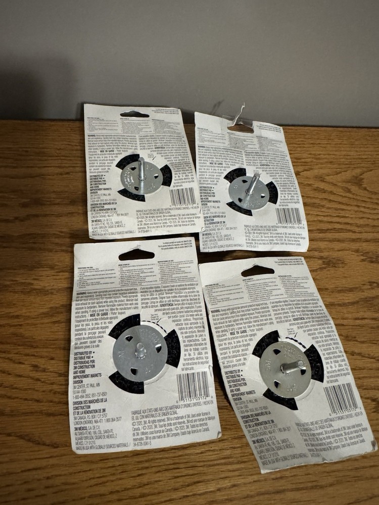 3M Paint and Rust Stripper 03172, 4 Pack, 10.1 cm Diameter Black