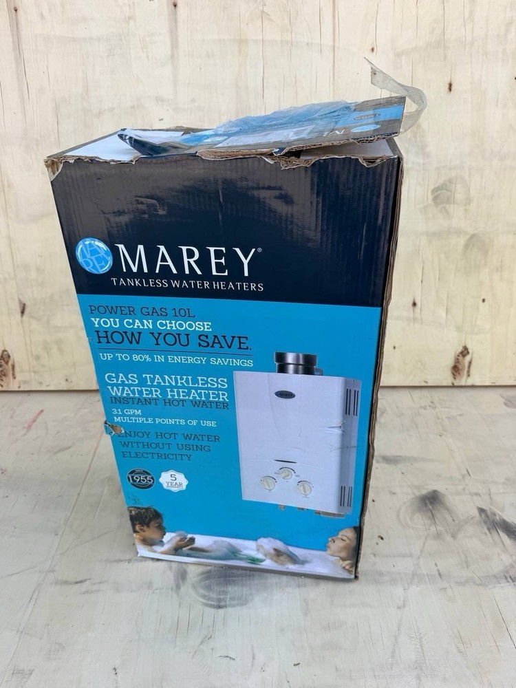 Marey 10L Tankless Gas Water Heater – Open Box (New)