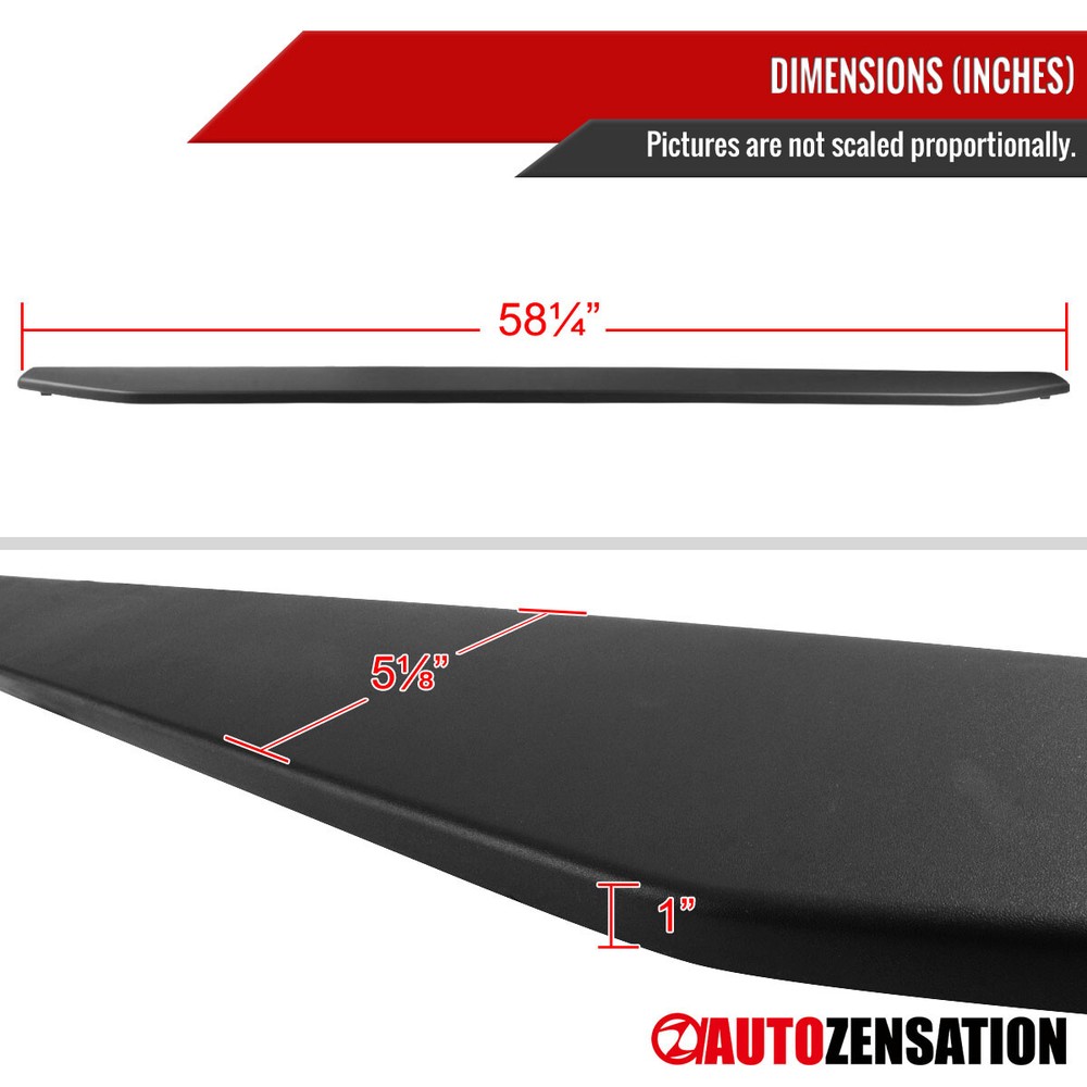 Fit 2013-2018 Frontier Tailgate Molding Cap Top Protector Cover Textured Black