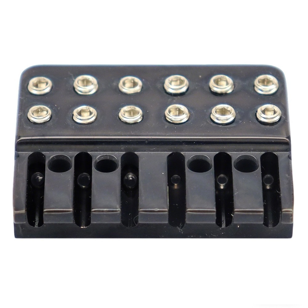 Brass 6 String Guitar Bridge String Locks Headless Guitar String Locking Black