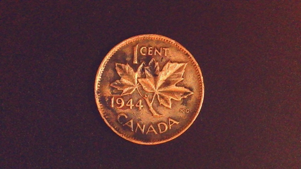 1944 Canada 1 Cent King George