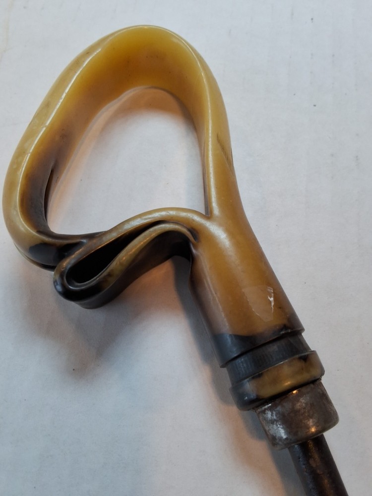 Antique Hand Carved Bone Handle For Umbrella
