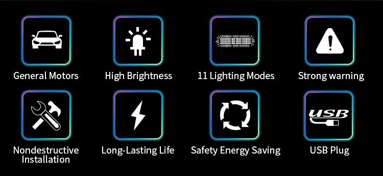 2X Devil Eyes Light for Car- LED Display Screen DIY Truck Windshield Eyes Lights