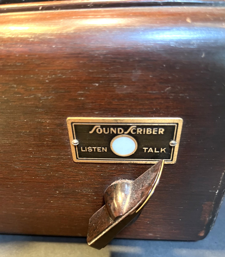 Sound Scriber disc record recording machine with 100 blank discs