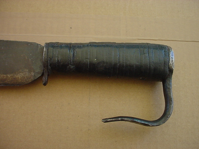 Old Hand Forged Heavy Hooked Blade Knife Machette