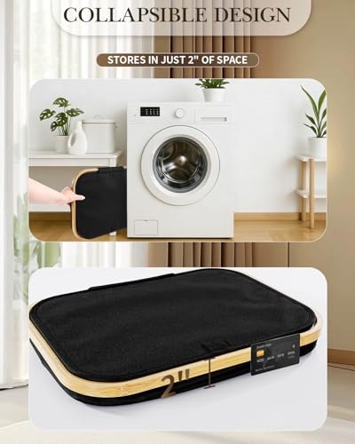Laundry Hamper with Wheels Large Clothes Hamper with Removable Inner 110L Black