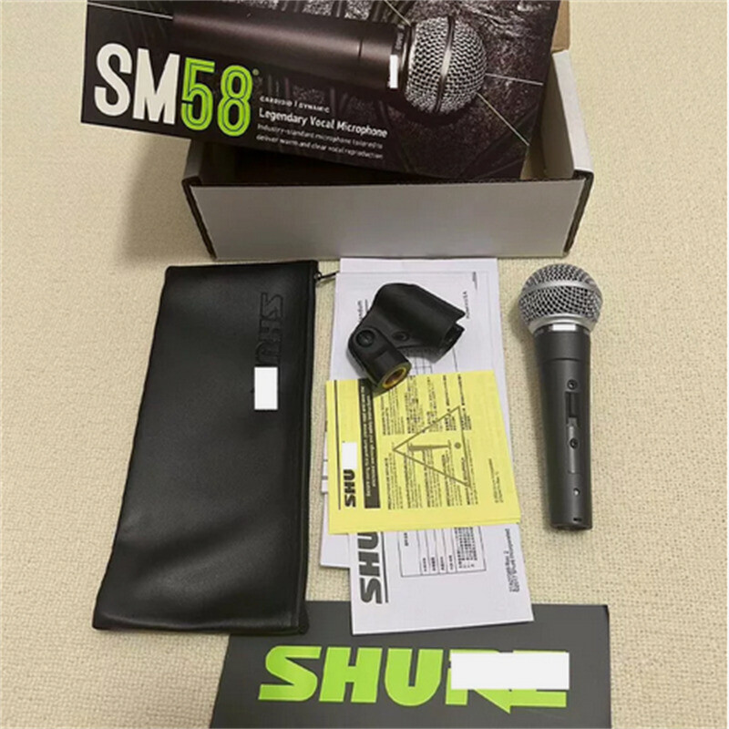 Shure SM58 Dynamic Handheld Vocal Microphone+Stand Adapter+Carrying Case US SHIP