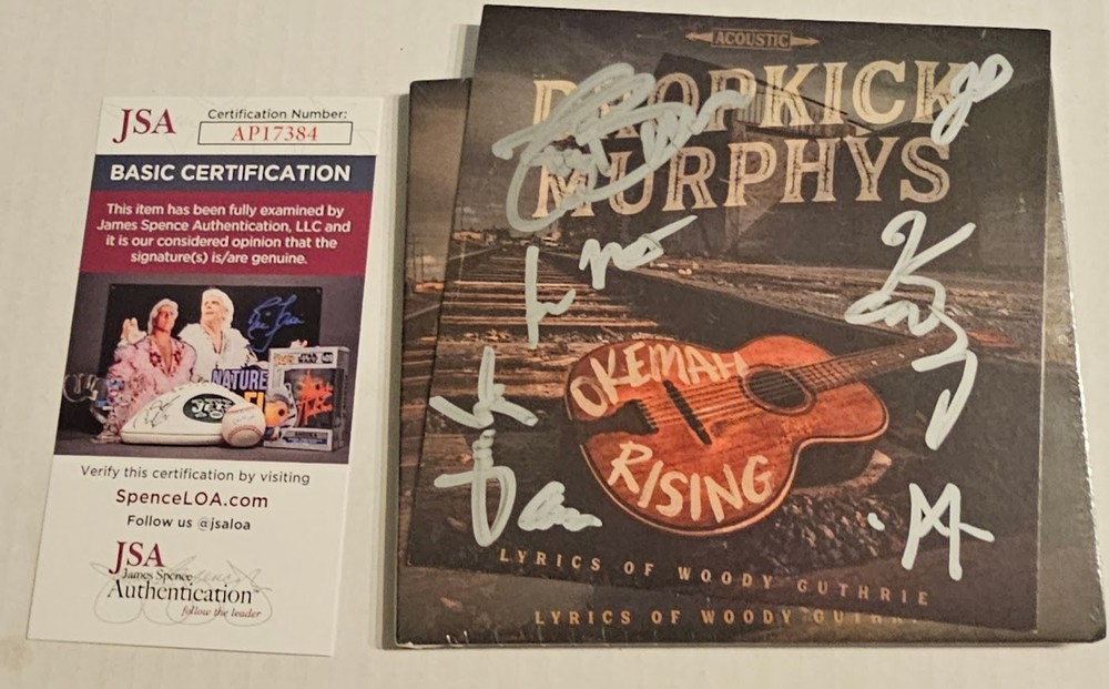 Dropkick Murphys Band signed autographed Okemah Rising CD JSA Authenticated COA