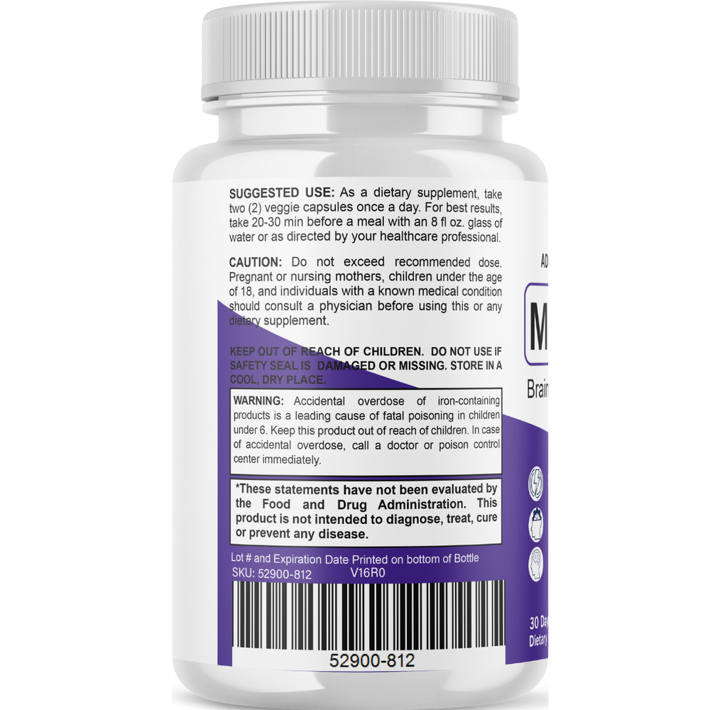 MemoTril Brain Energy Support, (12 Pack) Official Memory Function Supplement