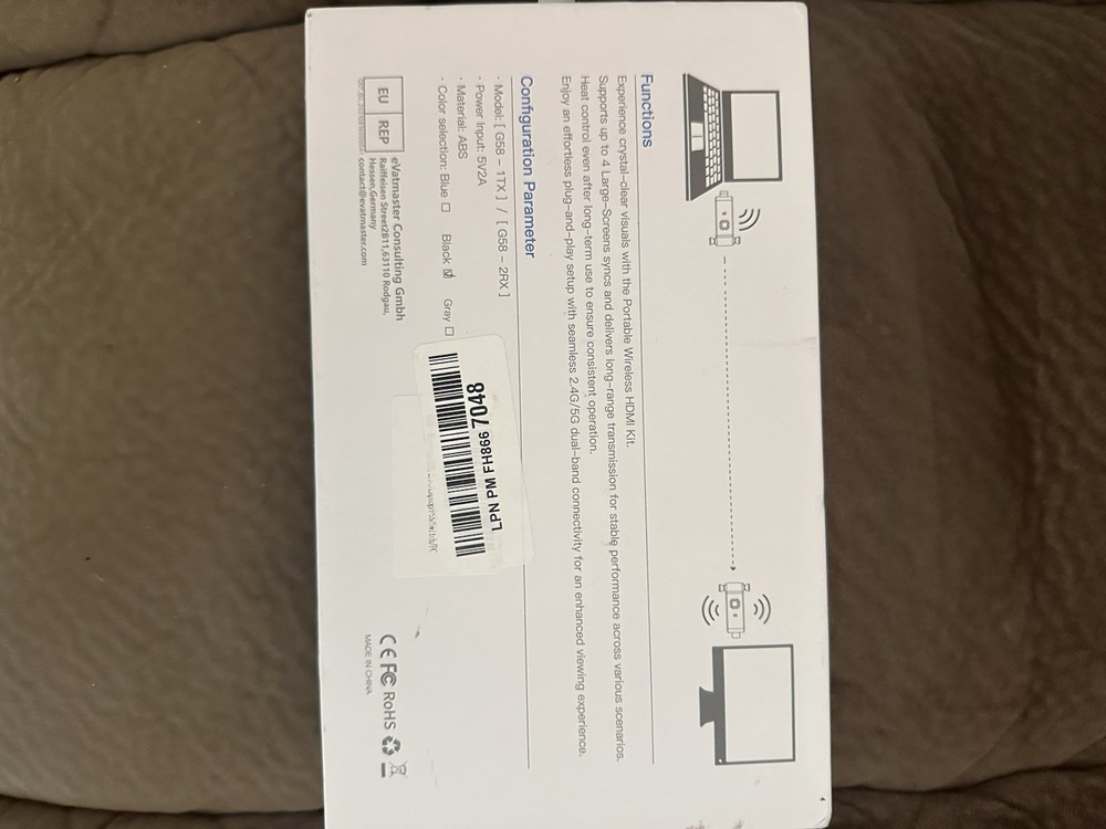 WIRELESS HD TRANSMITTERRECEIVER KIT[ 1 xTransmitter 2xReceiver