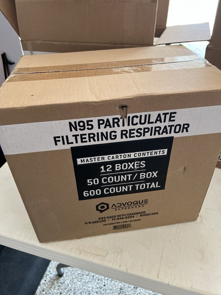 N95 Mask NIOSH Full Case 600 Masks
