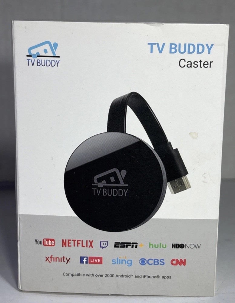 TV Buddy Screen Caster Streaming Device-Compatible To Android, iPhone,  iPads