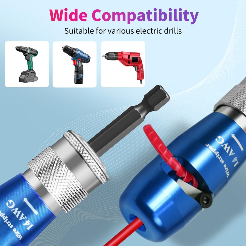 Wire Twister Tool for Drill, Wire Stripping Tool for Drill, Drill Wire Stripper