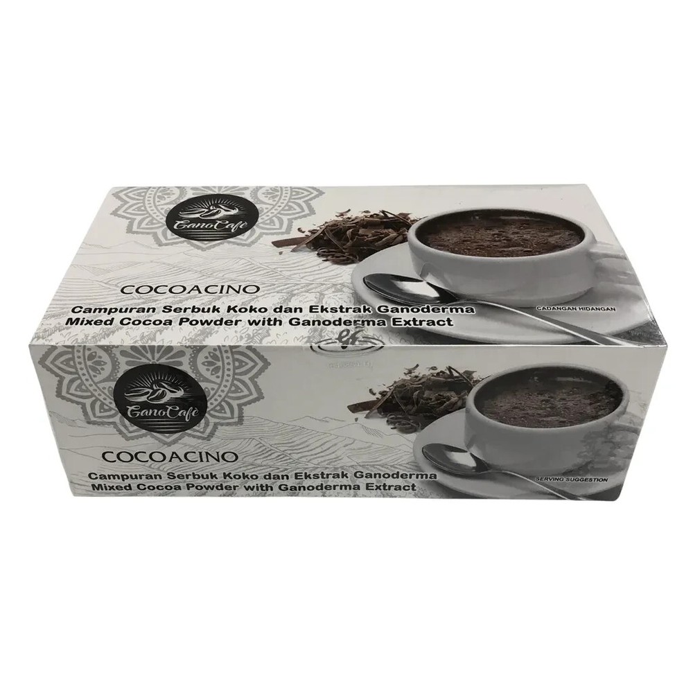 Gano Cafe Cocoacino Mixed Cocoa Powder With Ganoderma Extract 1 box (15 sachets)