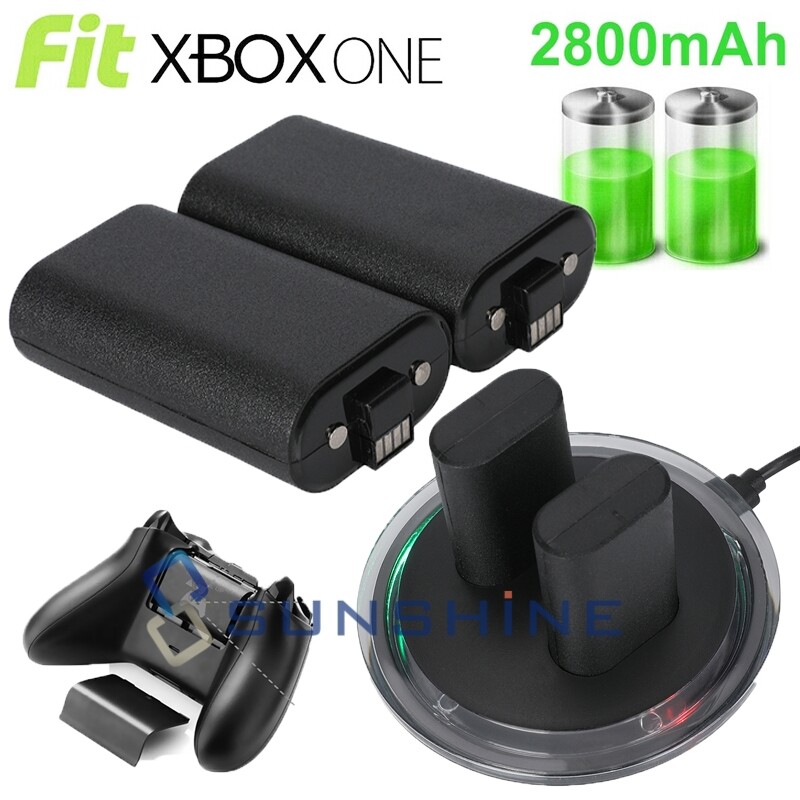 For XBOX ONE Controller Charging Play Dock Station w/ Rechargeable Battery Pack