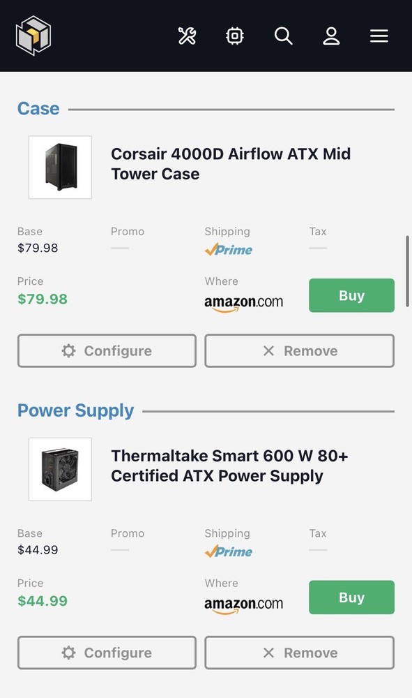 Gaming PC (fully assembled and with some RGB components)