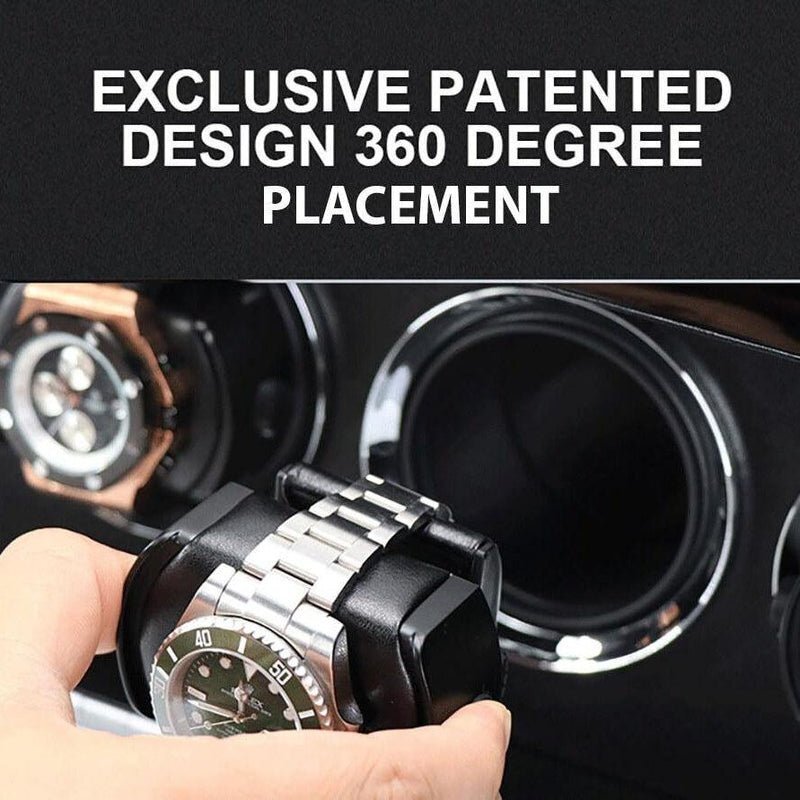 4 Watch Winder Black Edition with Extra Storage Area by Aevitas