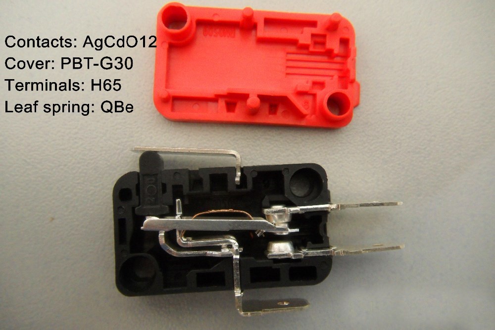 2 pcs RVAQ Micro Switch Push Button Limit Switch Screw Fixed Terminal RV Type