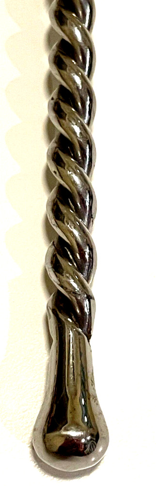 Hampton Silversmith Carousel THREE LARGE OVAL SOUP SPOONS Stainless Twist Handle