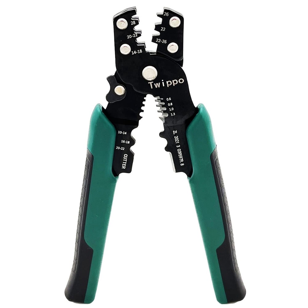 Crimping Tool, Wire Crimper Tool with Stripper Cutter, Crimping Pliers for Open