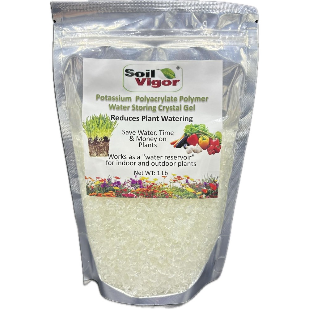 Super Absorbent Polymer Water Crystals Potassium Based, 1 Pound Pack