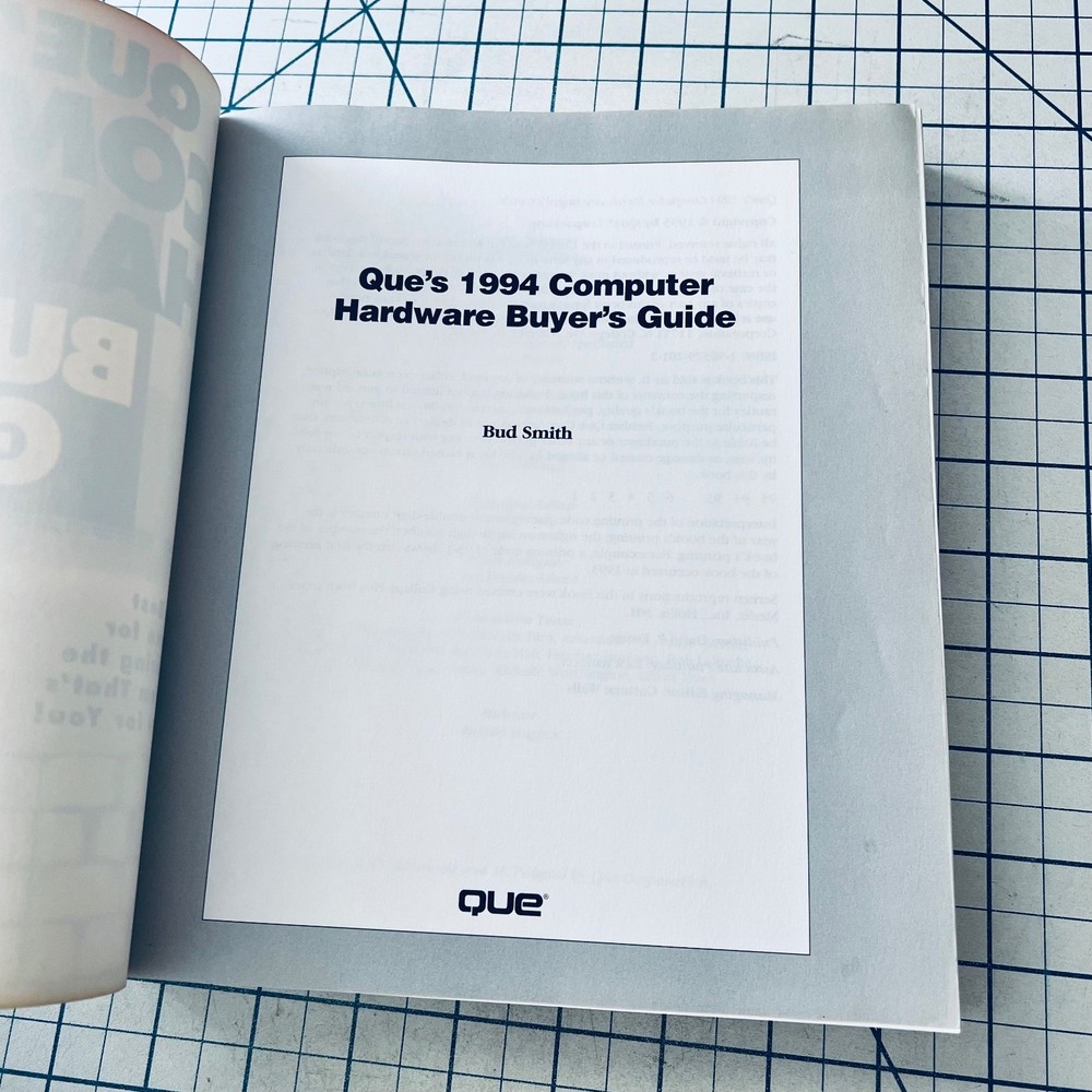 Que's 1994 Computer Hardware Buyer's Guide Book IBM Mac Vintage PC Computing