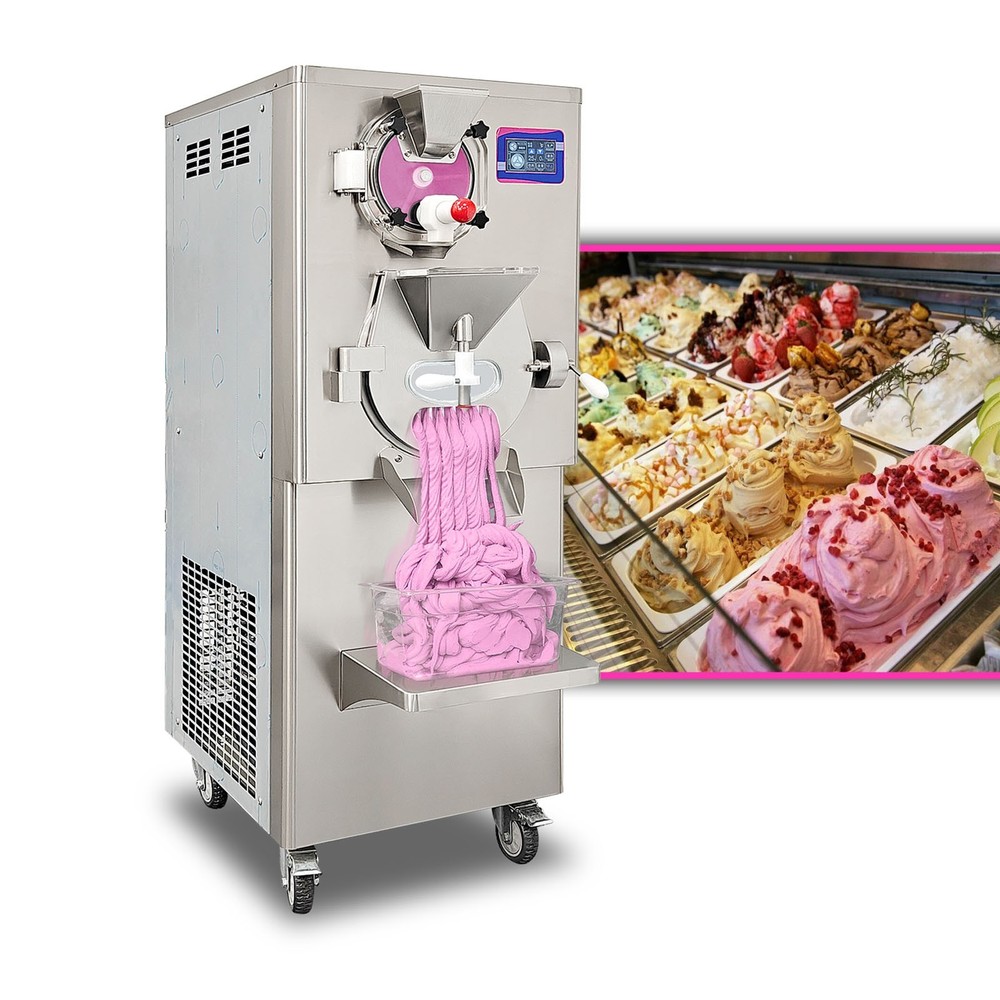 Kolice Commercial Gelato Hard Ice Cream Machine with Pasteurizer Function