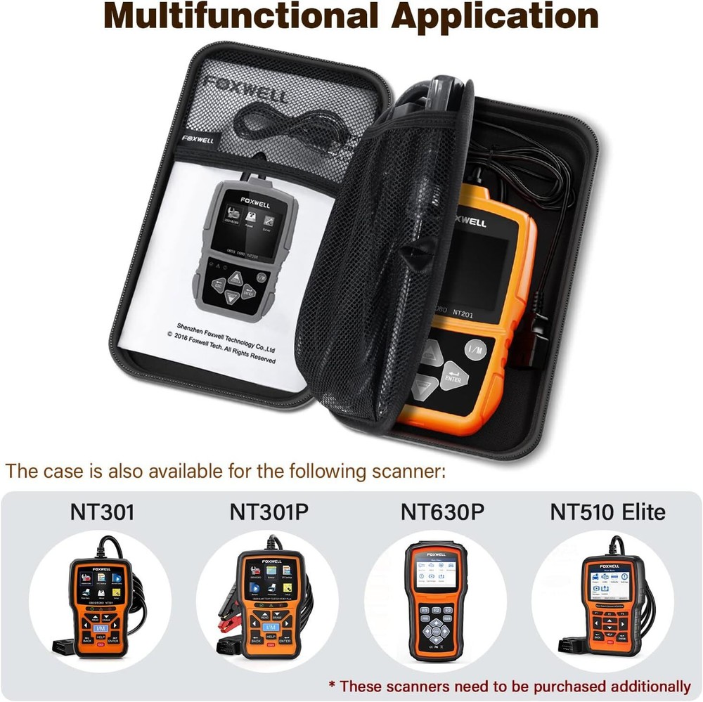 FOXWELL Code Reader&Scanner EVA Protective Carrying Bag for NT510 Elite Serise
