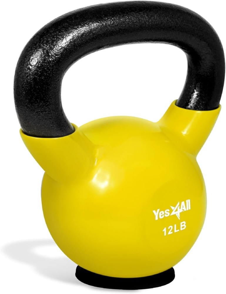 Color-Coded Kettlebell Set - Strength Training Weights 10-65 lbs for Home Gyms