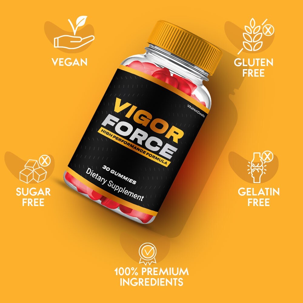 Vigor Force Gummies Supplement, Max Strength, VigorForce Energy Boost (10 Pack)
