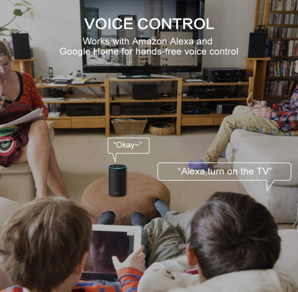 Smart Switch Voice App & Remote Control, Google&Alexa Switch Single-Pole Rocker