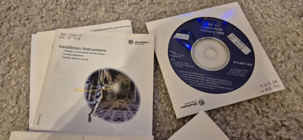 SGI Silicon Graphics IRIX Software Lot , Untested