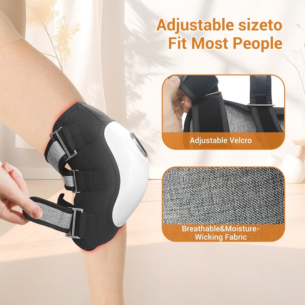 Knee Wrap Massager Air Compression Heating Pad for Circulation Therapy
