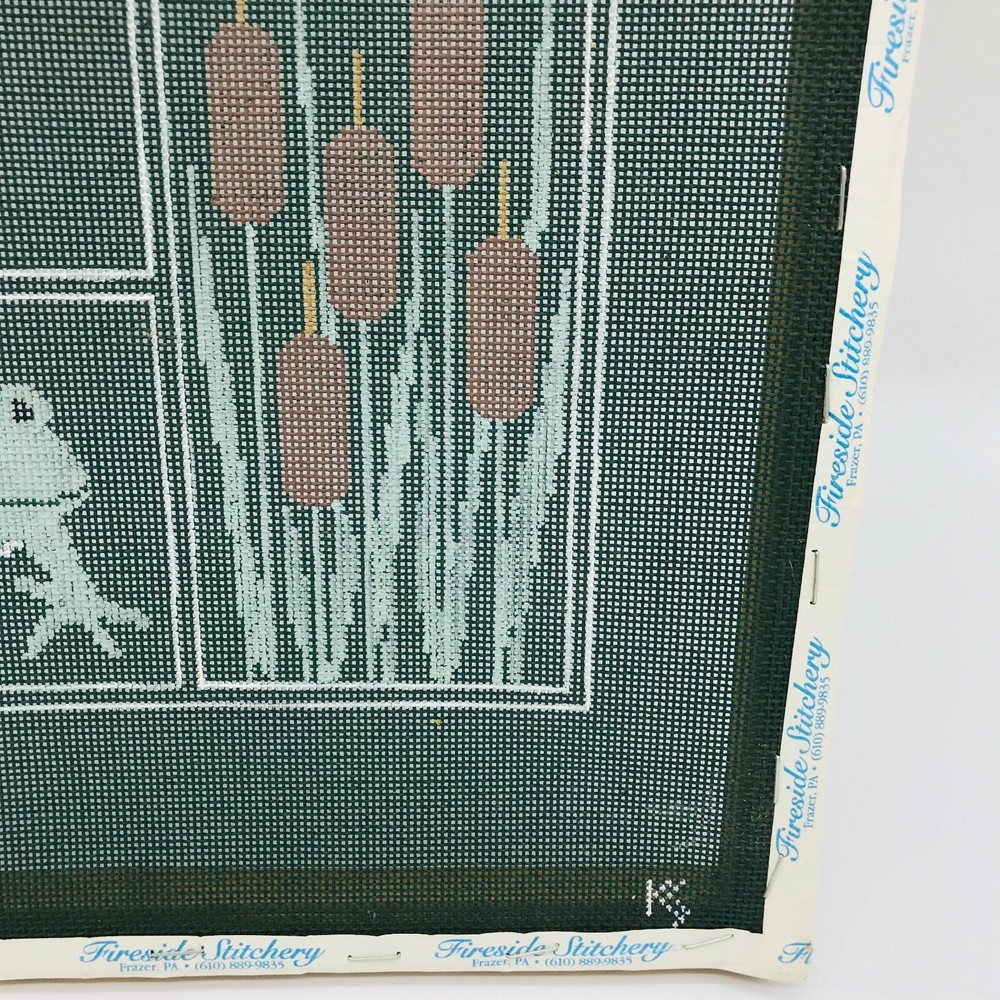 Hand Painted Needlepoint Pattern Welcome To Our Pad Signed Kathy Schenkel