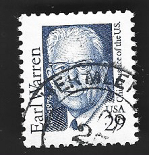 Scott# 2184 29c EARL WARREN with CDS cancel - (A-4)