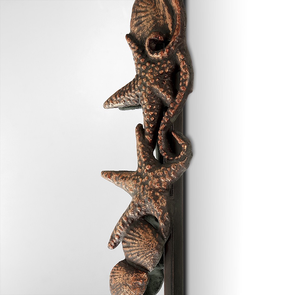 Octopus Rectangular Mirror Wall Mount Mirror Home Decor Cast Iron