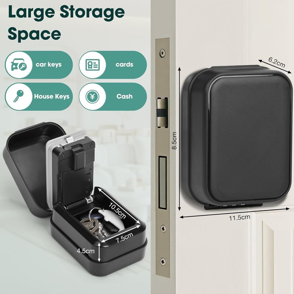 Smart Key Lock Box Electronic Bluetooth Lock Box with Tuya APP Control & PIN ...