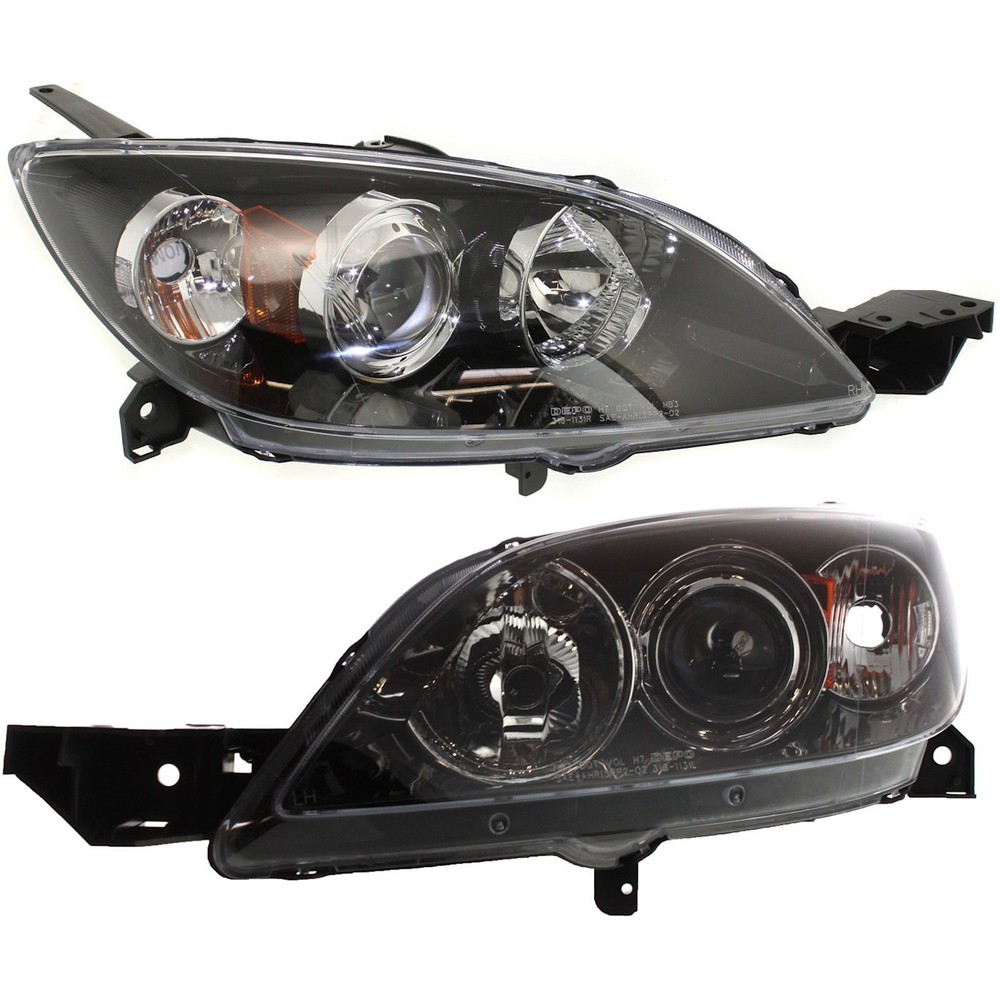 Headlight Set For 2004-2009 Mazda 3 Hatchback Left and Right 2Pc
