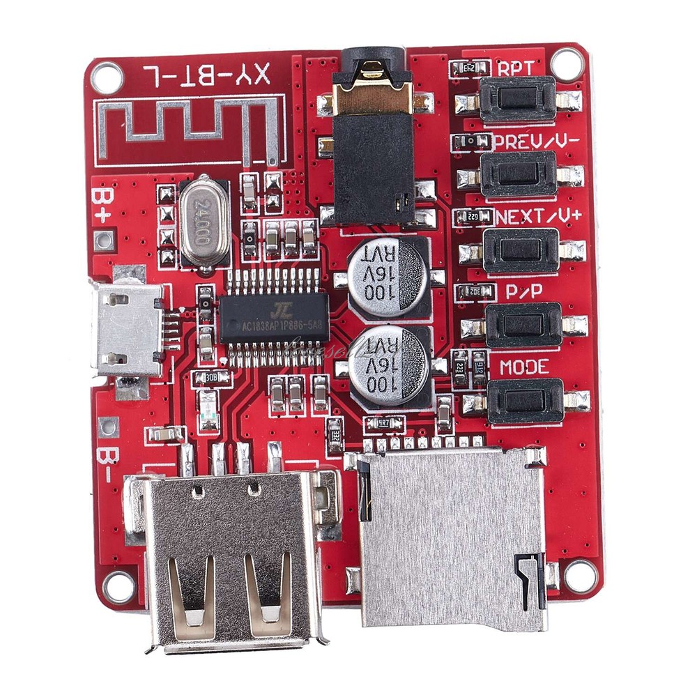 Bluetooth 4.1 Audio Decoder MP3 Player Board Micro USB TF SD Card Module 3.7V-5V