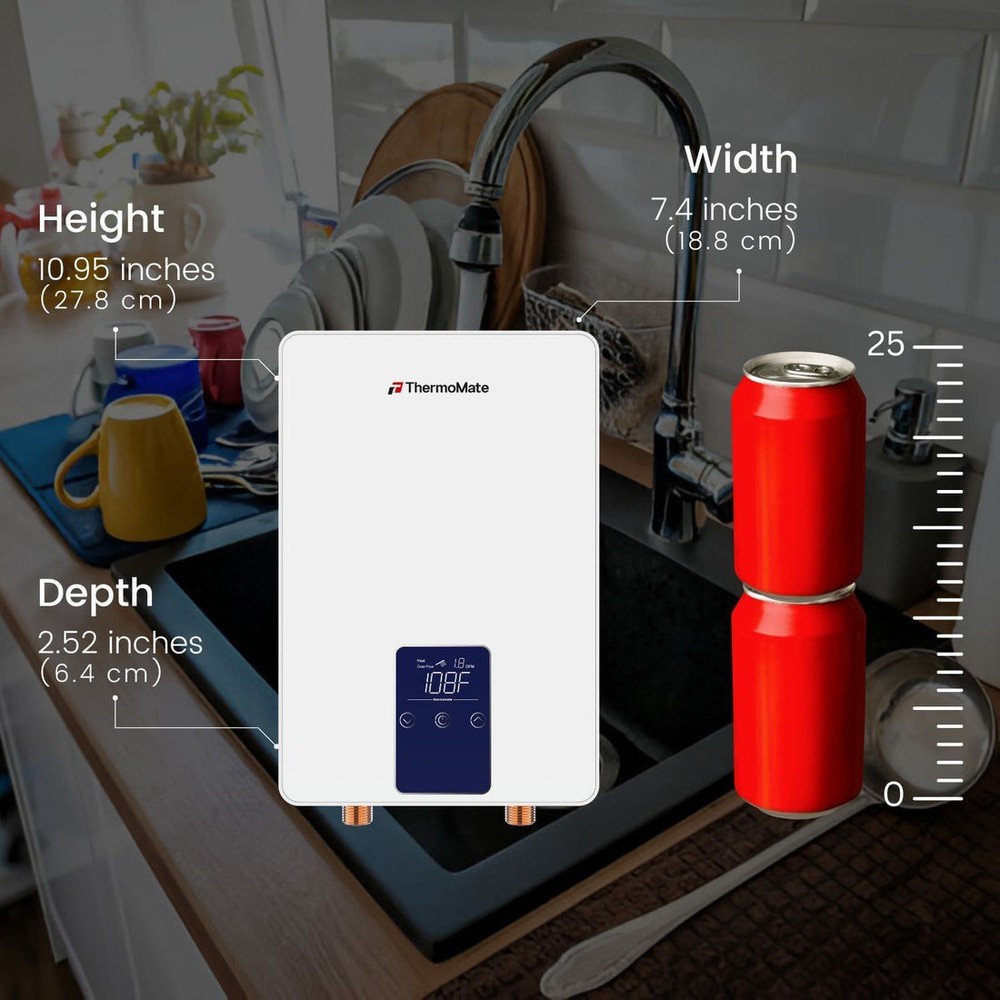 ThermoMate 6kW 240 Volt Tankless Electric Instant Hot Water Heater - NEW